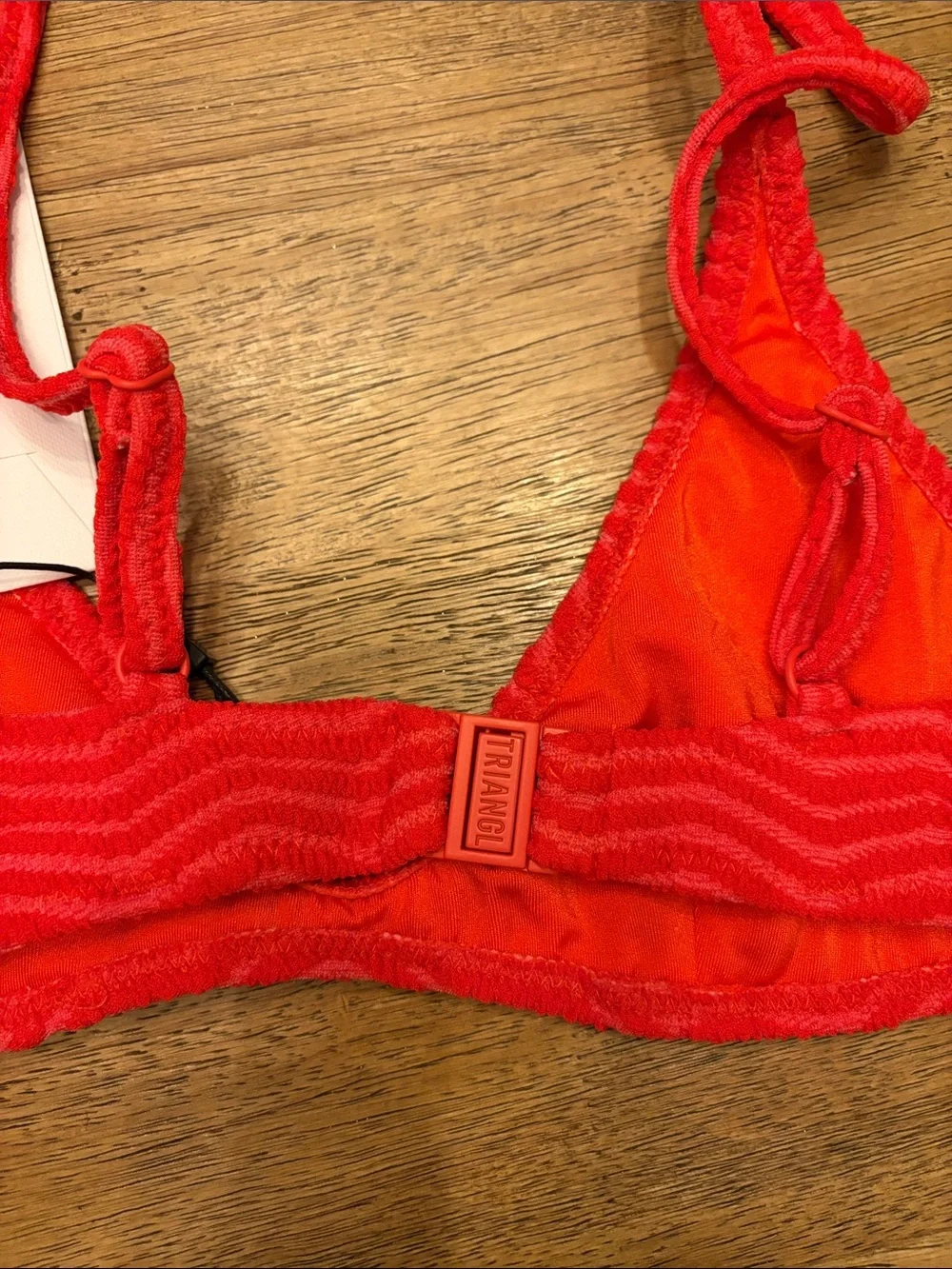 New Triangl MAIA - MATO RED TERRY TOWELLING SCOOP BIKINI SET